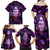 Skull and Moth Family Matching Off Shoulder Maxi Dress and Hawaiian Shirt Fantasy Cosmic Abstract - Grunge Purple Art - Wonder Print Shop