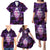 Skull and Moth Family Matching Puletasi Dress and Hawaiian Shirt Fantasy Cosmic Abstract - Grunge Purple Art - Wonder Print Shop