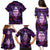 Skull and Moth Family Matching Puletasi Dress and Hawaiian Shirt Fantasy Cosmic Abstract - Grunge Purple Art - Wonder Print Shop