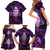 Skull and Moth Family Matching Short Sleeve Bodycon Dress and Hawaiian Shirt Fantasy Cosmic Abstract - Grunge Purple Art - Wonder Print Shop