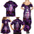 Skull and Moth Family Matching Summer Maxi Dress and Hawaiian Shirt Fantasy Cosmic Abstract - Grunge Purple Art - Wonder Print Shop