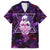 Skull and Moth Hawaiian Shirt Fantasy Cosmic Abstract - Grunge Purple Art - Wonder Print Shop