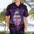 Skull and Moth Hawaiian Shirt Fantasy Cosmic Abstract - Grunge Purple Art - Wonder Print Shop