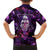 Skull and Moth Hawaiian Shirt Fantasy Cosmic Abstract - Grunge Purple Art - Wonder Print Shop