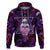 Skull and Moth Hoodie Fantasy Cosmic Abstract - Grunge Purple Art - Wonder Print Shop