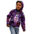 Skull and Moth Kid Hoodie Fantasy Cosmic Abstract - Grunge Purple Art - Wonder Print Shop