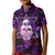 Skull and Moth Kid Polo Shirt Fantasy Cosmic Abstract - Grunge Purple Art - Wonder Print Shop