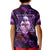 Skull and Moth Kid Polo Shirt Fantasy Cosmic Abstract - Grunge Purple Art - Wonder Print Shop