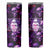 Skull and Moth Skinny Tumbler Fantasy Cosmic Abstract - Grunge Purple Art