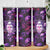 Skull and Moth Skinny Tumbler Fantasy Cosmic Abstract - Grunge Purple Art