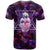 Skull and Moth T Shirt Fantasy Cosmic Abstract - Grunge Purple Art - Wonder Print Shop