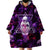 Skull and Moth Wearable Blanket Hoodie Fantasy Cosmic Abstract - Grunge Purple Art - Wonder Print Shop