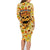 Skull Pizza Pattern Family Matching Long Sleeve Bodycon Dress and Hawaiian Shirt Rest in pizza - Wonder Print Shop