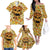 Skull Pizza Pattern Family Matching Off Shoulder Long Sleeve Dress and Hawaiian Shirt Rest in pizza - Wonder Print Shop