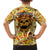 Skull Pizza Pattern Family Matching Short Sleeve Bodycon Dress and Hawaiian Shirt Rest in pizza - Wonder Print Shop