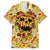 Skull Pizza Pattern Family Matching Short Sleeve Bodycon Dress and Hawaiian Shirt Rest in pizza - Wonder Print Shop