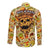 Skull Pizza Pattern Long Sleeve Button Shirt Rest in pizza - Wonder Print Shop