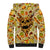 Skull Pizza Pattern Sherpa Hoodie Rest in pizza - Wonder Print Shop