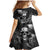 Skull Grunge Pattern Family Matching Mermaid Dress and Hawaiian Shirt Warning I'm an Asshole - Wonder Print Shop