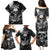 Skull Grunge Pattern Family Matching Puletasi Dress and Hawaiian Shirt Warning I'm an Asshole - Wonder Print Shop