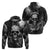 Skull Grunge Pattern Hoodie Warning I'm an Asshole - Wonder Print Shop