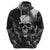 Skull Grunge Pattern Hoodie Warning I'm an Asshole - Wonder Print Shop