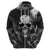 Skull Grunge Pattern Hoodie Warning I'm an Asshole - Wonder Print Shop