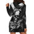 Skull Grunge Pattern Hoodie Dress Warning I'm an Asshole - Wonder Print Shop