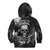 Skull Grunge Pattern Kid Hoodie Warning I'm an Asshole - Wonder Print Shop