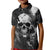 Skull Grunge Pattern Kid Polo Shirt Warning I'm an Asshole - Wonder Print Shop