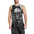 Skull Grunge Pattern Men Tank Top Warning I'm an Asshole - Wonder Print Shop