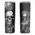 Skull Grunge Pattern Skinny Tumbler Warning I'm an Asshole