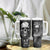 Skull Grunge Pattern Tumbler With Handle Warning I'm an Asshole - Wonder Print Shop