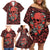 Skull pattern Family Matching Off Shoulder Short Dress and Hawaiian Shirt I Love You Berry Much - Wonder Print Shop