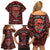 Skull pattern Family Matching Off Shoulder Short Dress and Hawaiian Shirt I Love You Berry Much - Wonder Print Shop