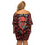 Skull pattern Family Matching Off Shoulder Short Dress and Hawaiian Shirt I Love You Berry Much - Wonder Print Shop