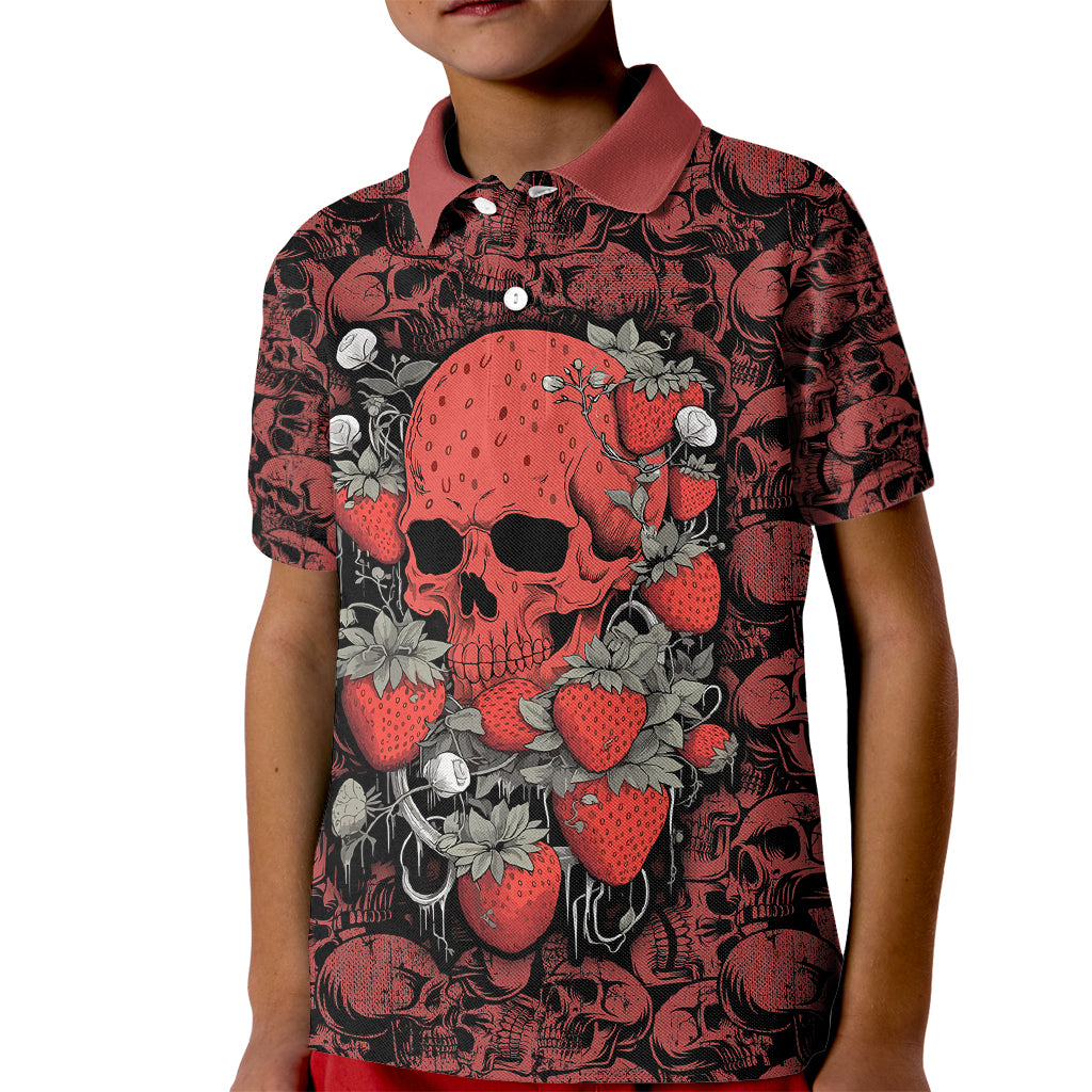 Skull pattern Kid Polo Shirt I Love You Berry Much - Wonder Print Shop