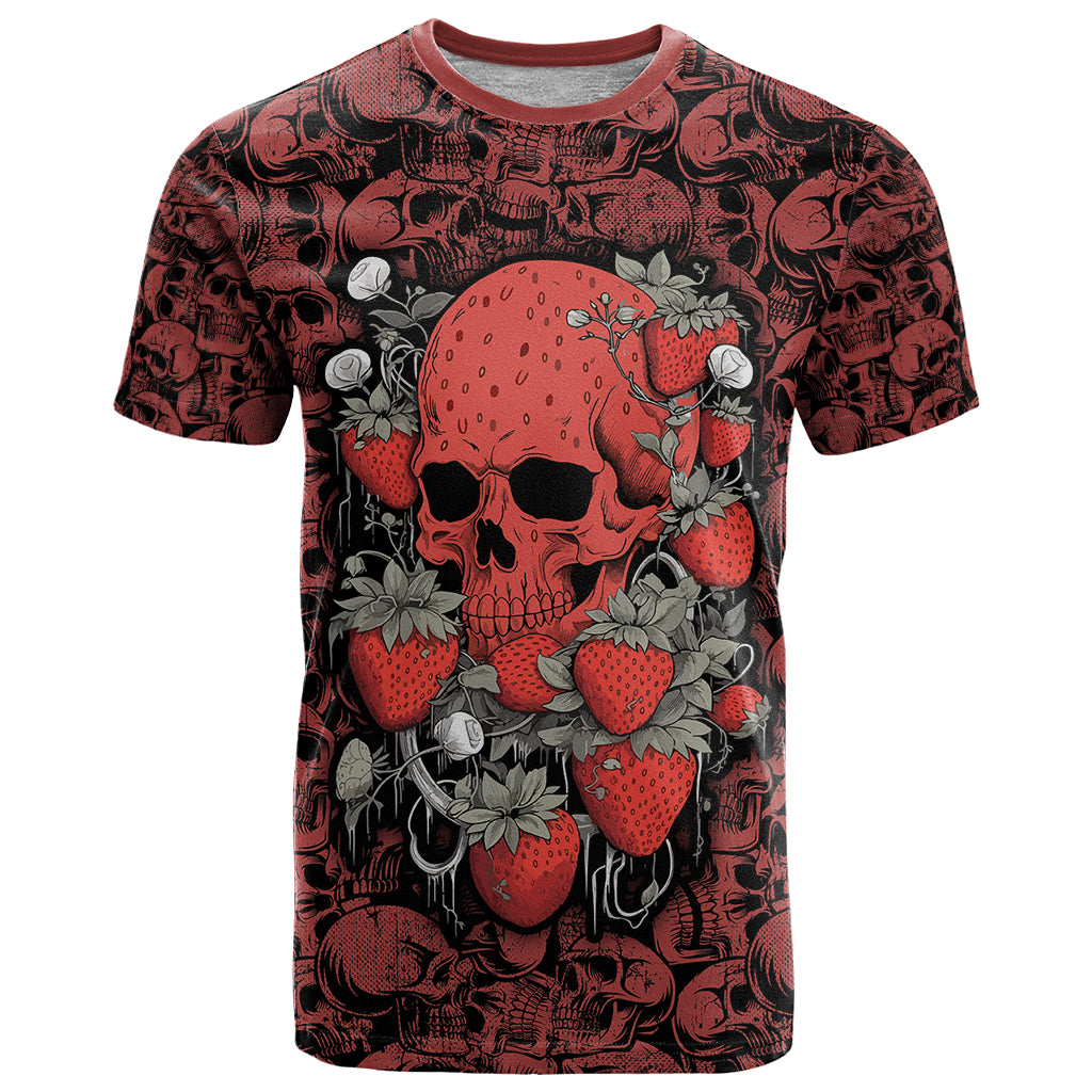 Skull pattern T Shirt I Love You Berry Much - Wonder Print Shop