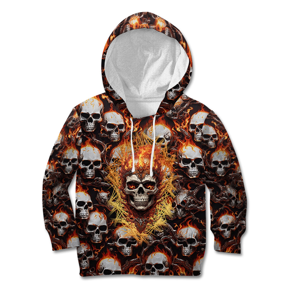 Flaming Skull Kid Hoodie Judge Me When You're Perfect Otherwise Shut Up - Wonder Print Shop