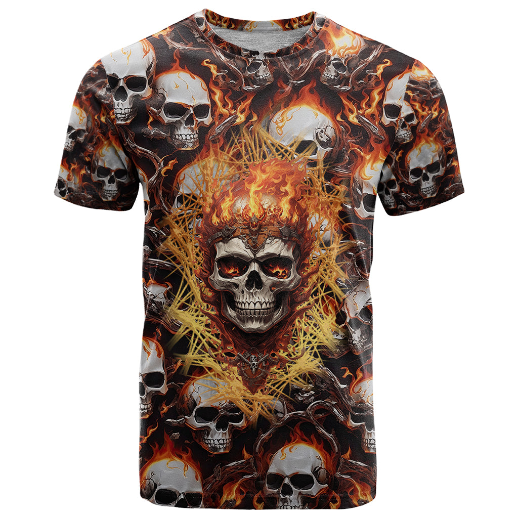 Flaming Skull T Shirt Judge Me When You're Perfect Otherwise Shut Up - Wonder Print Shop