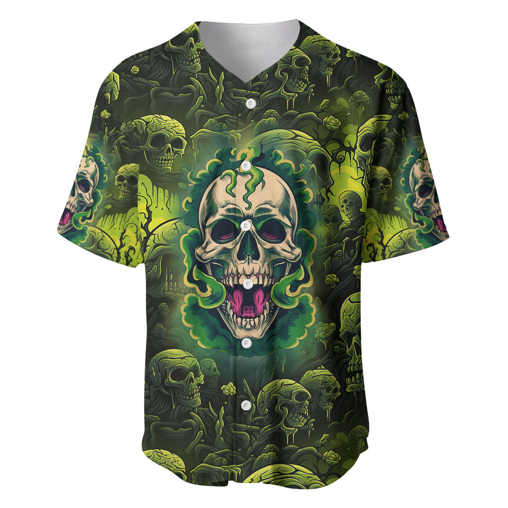 Zombie Skull Baseball Jersey I'm Like Literally Dead - Wonder Print Shop