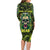 Zombie Skull Family Matching Long Sleeve Bodycon Dress and Hawaiian Shirt I'm Like Literally Dead - Wonder Print Shop