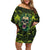 Zombie Skull Family Matching Off Shoulder Short Dress and Hawaiian Shirt I'm Like Literally Dead - Wonder Print Shop