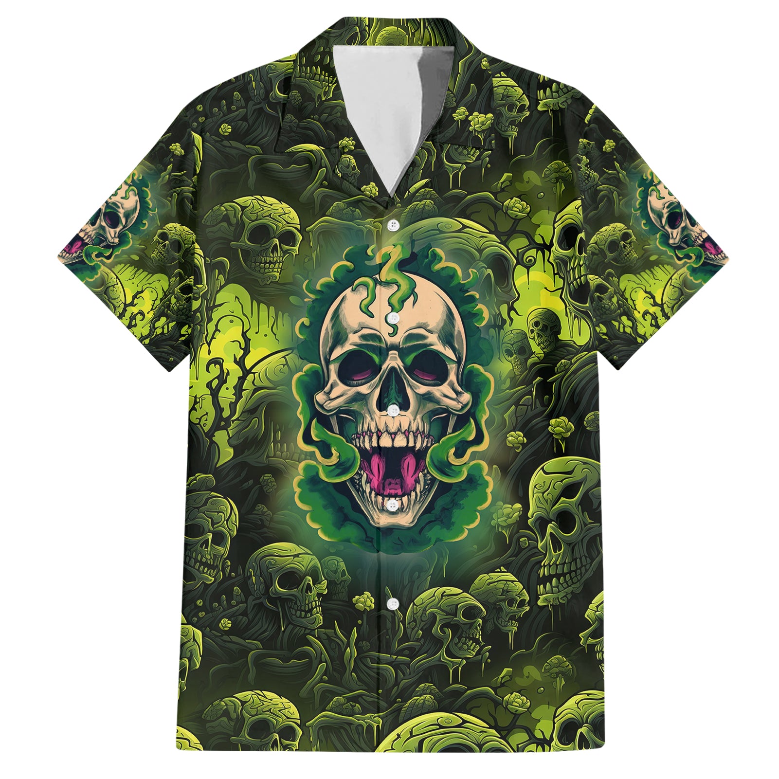 Zombie Skull Hawaiian Shirt I'm Like Literally Dead - Wonder Print Shop