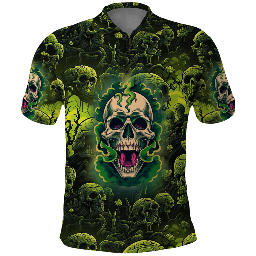 Zombie Skull Polo Shirt I'm Like Literally Dead - Wonder Print Shop