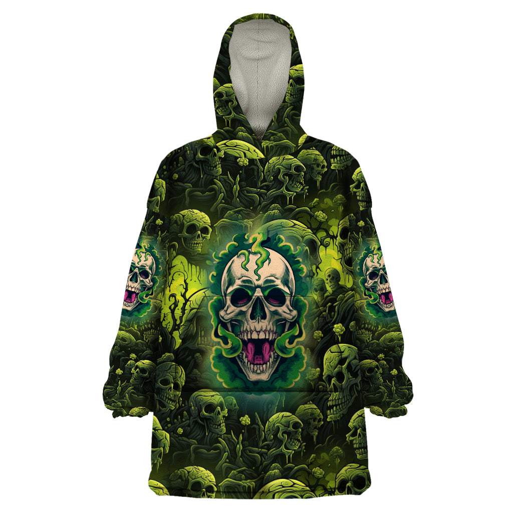 Zombie Skull Wearable Blanket Hoodie I'm Like Literally Dead - Wonder Print Shop