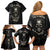 Skull Demon Fantasy Family Matching Off Shoulder Short Dress and Hawaiian Shirt Time To Unleash A Litte Hell - Wonder Print Shop