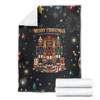 Black Nutcracker Family Christmas Blanket African American Noel Wrapped In Drip