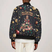 Black Nutcracker Family Christmas Bomber Jacket African American Noel Wrapped In Drip