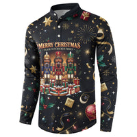 Black Nutcracker Family Christmas Button Sweatshirt African American Noel Wrapped In Drip